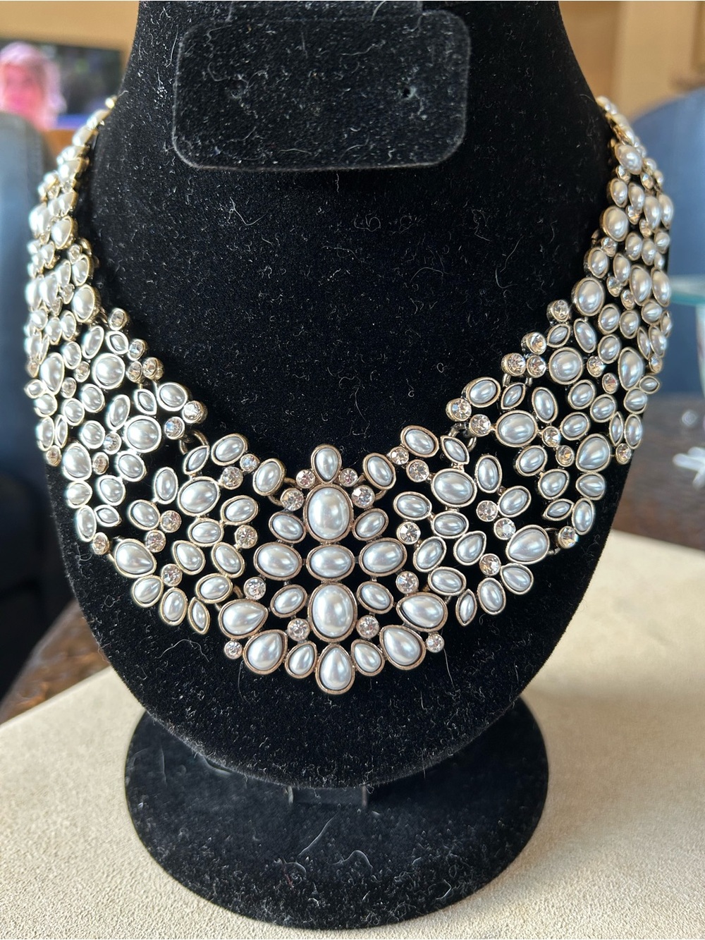 NEW Pearl and Crystal Statement Necklace - Bauble bar